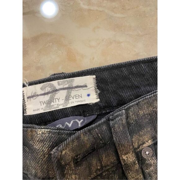 Free People x We The Free CRVY Georgine Foil Jeans Size 27 - Picture 5 of 6